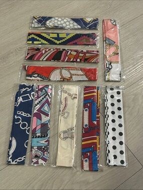 Purse Satin Scarf Set of 10 #21—Various Patterns and Colors
